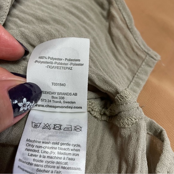 Cheap Monday Grey Wrinkled Long Sleeve Shirt Size M - Picture 8 of 14